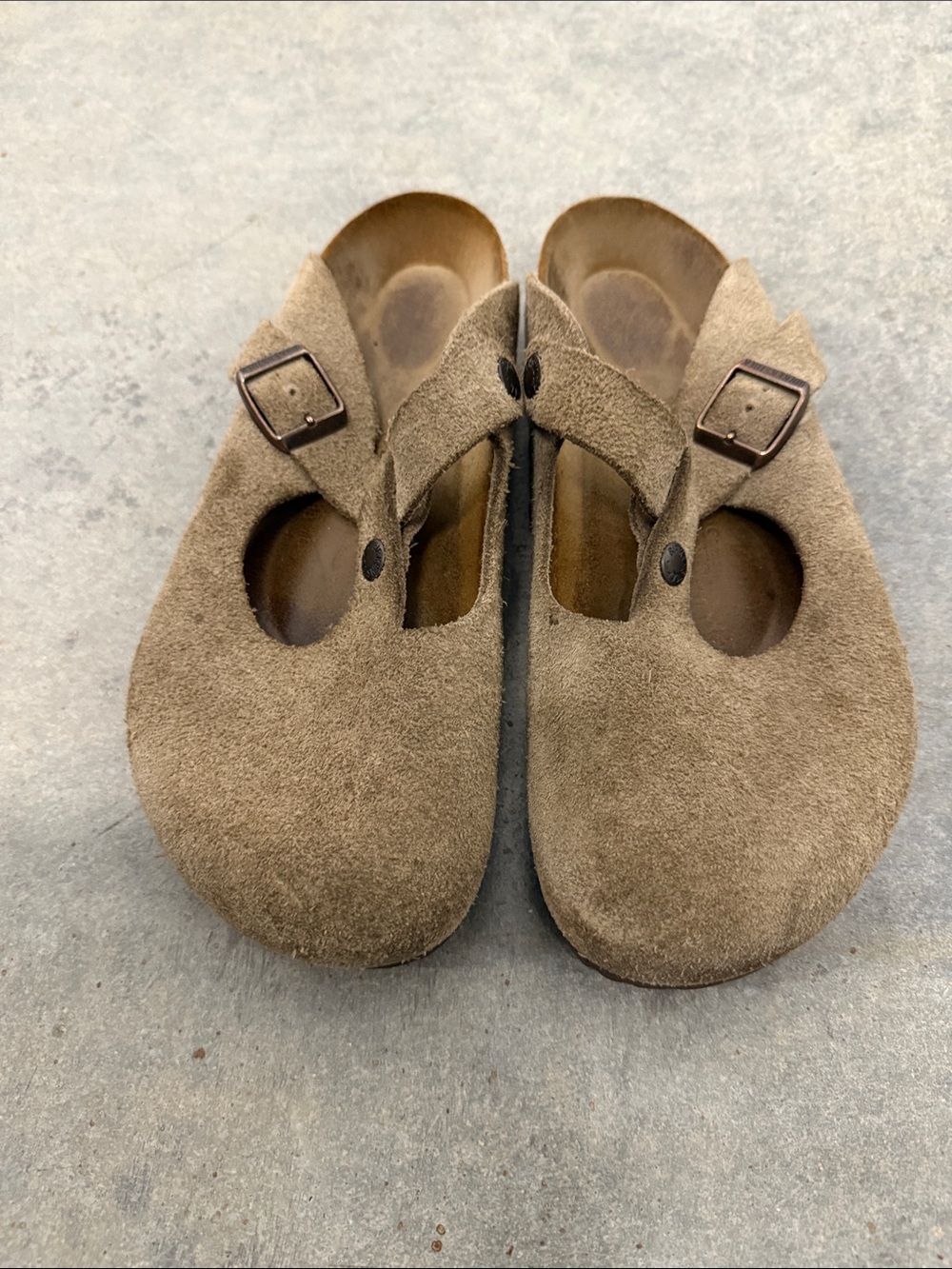 Birkenstock Brown Suede Mary Jane Clog with Buckle